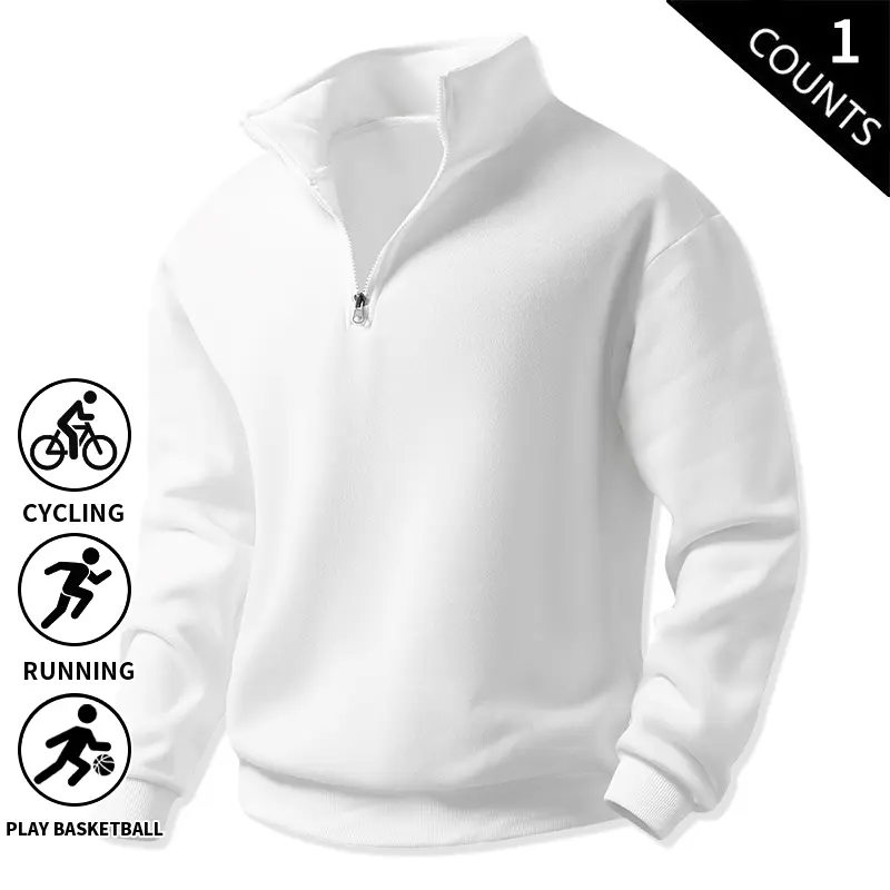 3-Pack Men’s Quarter-Zip Fleece Sweatshirts
