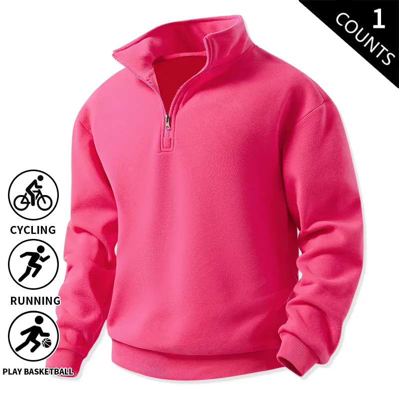 3-Pack Men’s Quarter-Zip Fleece Sweatshirts