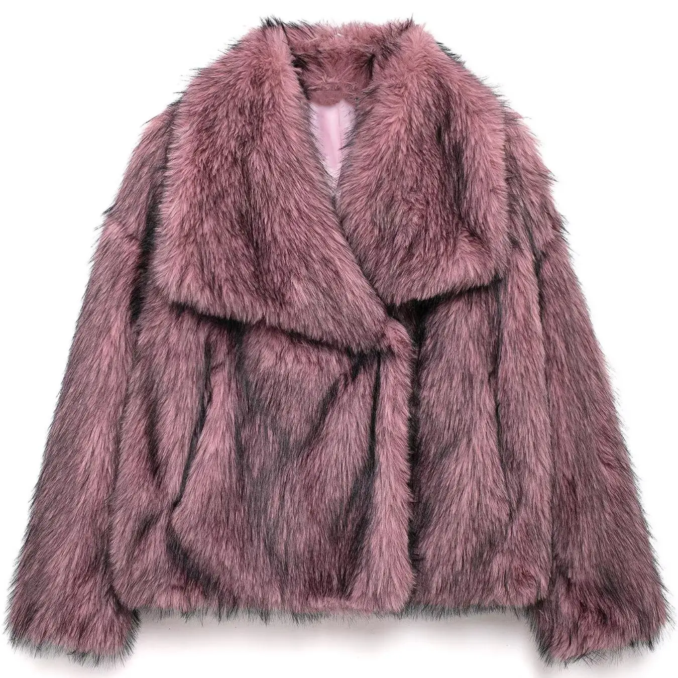 Women's Faux Fur Fitted Jacket, Collar Coat