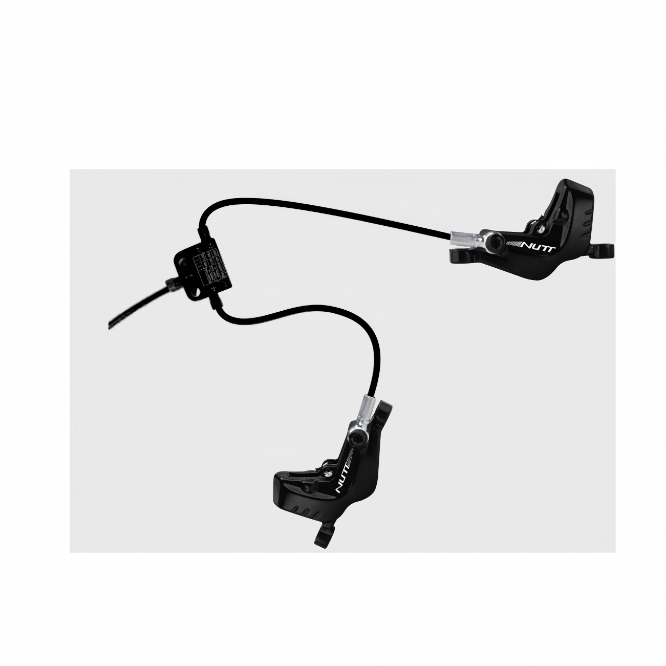 NUTT EH-T278 4-Piston Hydraulic Disc Brake System for Tricycles, Bilateral Braking with Synchronized Dual Calipers, Black Brake Kit