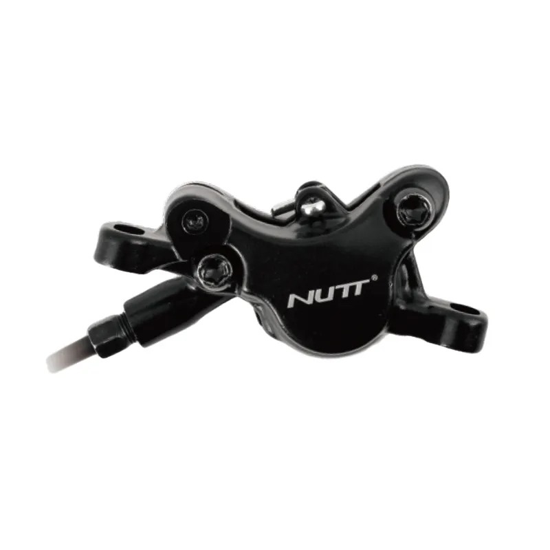 NUTT Hydraulic Disc Brake Caliper Only, No Brake Lever, 2/4‑Piston for E‑Bikes & E‑Scooters with Built‑In Power Cutoff