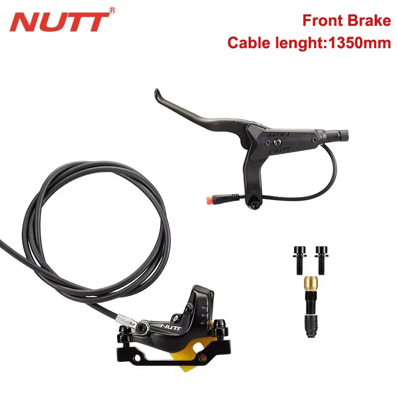 NUTT 4‑Piston Hydraulic Brake Caliper with Built‑In Power Cutoff, Perfect Replacement for E‑Scooters & E‑Bicycles