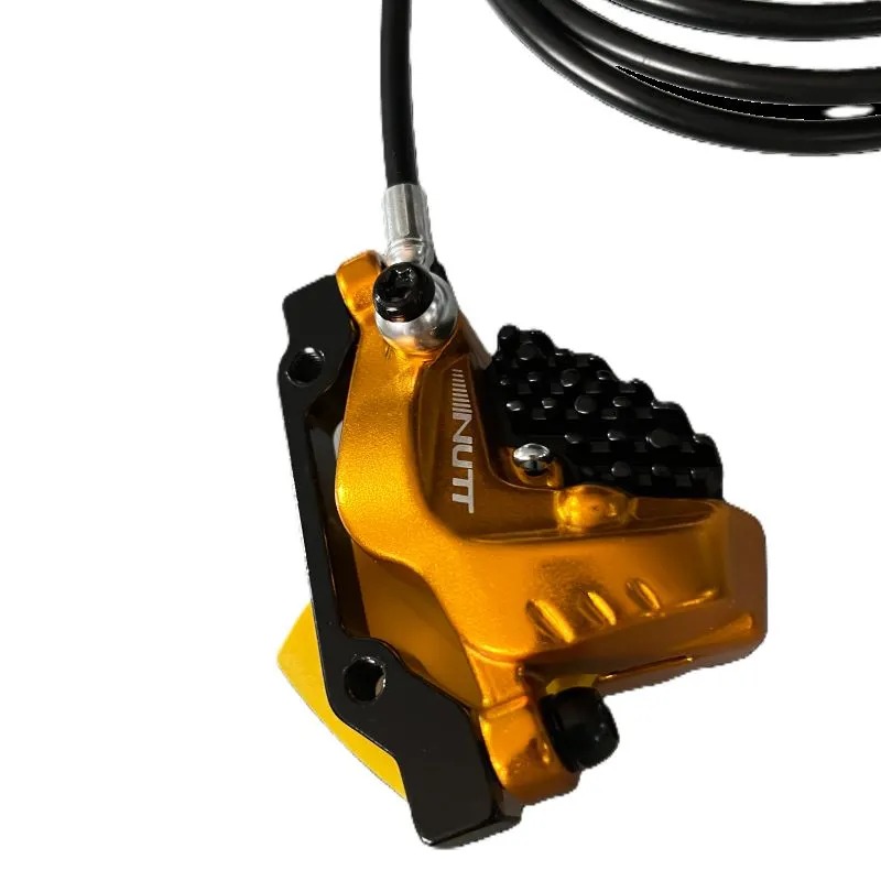 NUTT 4‑Piston Hydraulic Brake Caliper with Built‑In Power Cutoff, Perfect Replacement for E‑Scooters & E‑Bicycles