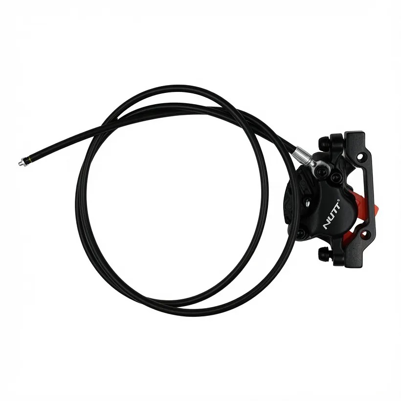 NUTT Hydraulic Disc Brake Caliper Only, No Brake Lever, 2/4‑Piston for E‑Bikes & E‑Scooters with Built‑In Power Cutoff