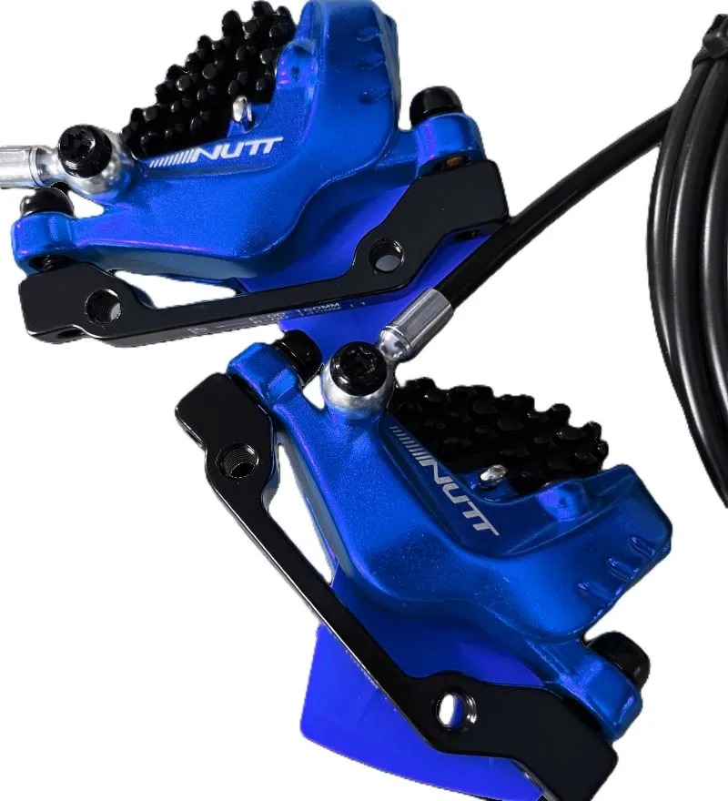 NUTT 4‑Piston Hydraulic Brake Caliper with Built‑In Power Cutoff, Perfect Replacement for E‑Scooters & E‑Bicycles