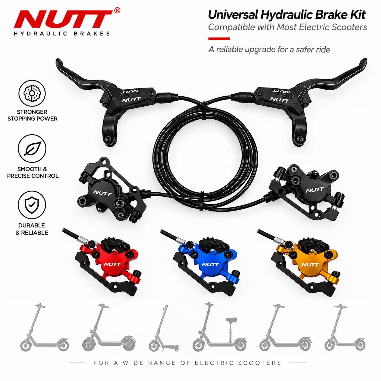 NUTT Universal Hydraulic Brake Kit  Most Electric Scooters