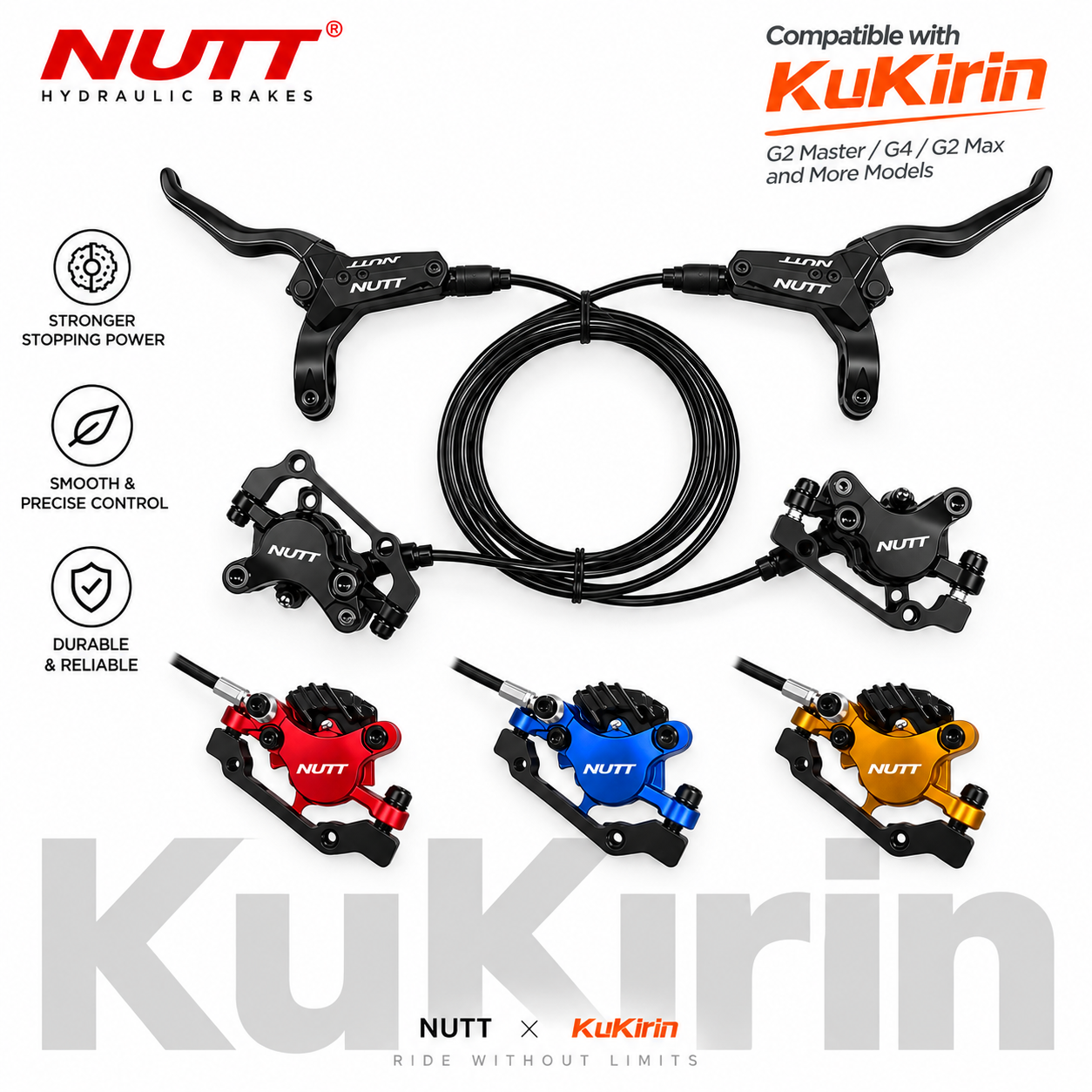 NUTT Hydraulic Disc Brake Upgrade Kit for KuKirin Electric Scooters