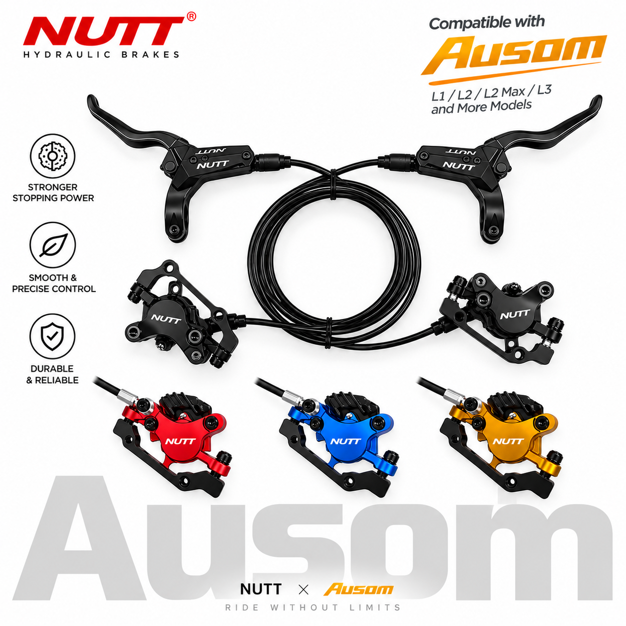 NUTT Hydraulic Disc Brake Upgrade Kit for Ausom Electric Scooters