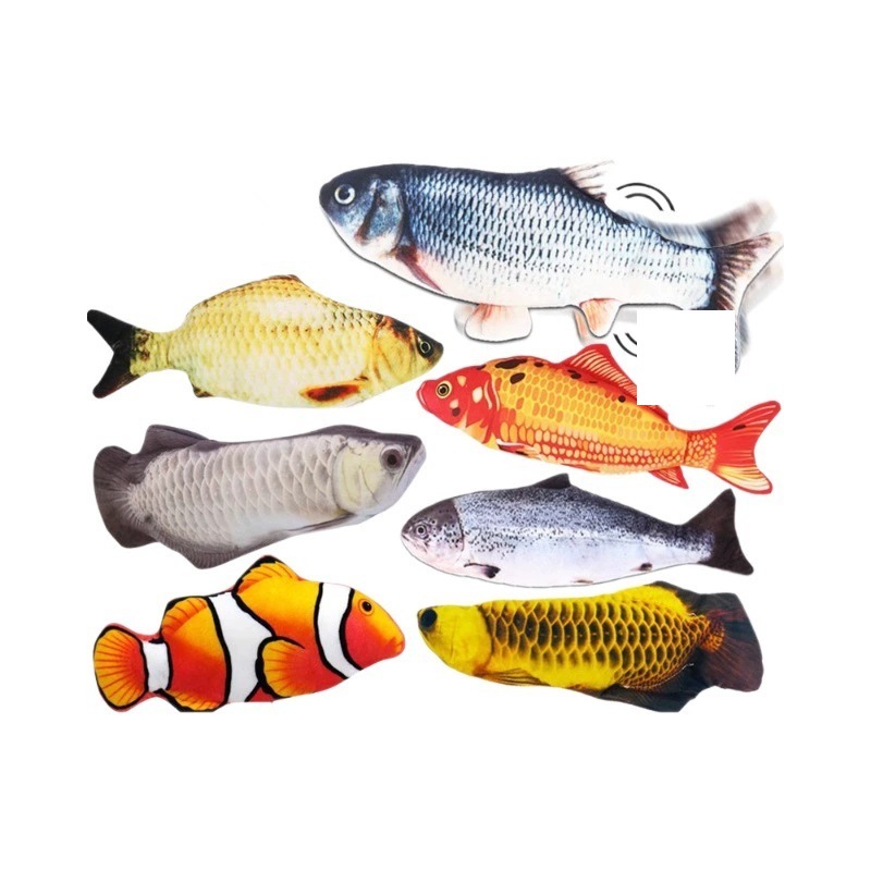 Flopping Fish Cat Toy - USB Rechargeable Realistic Kicker