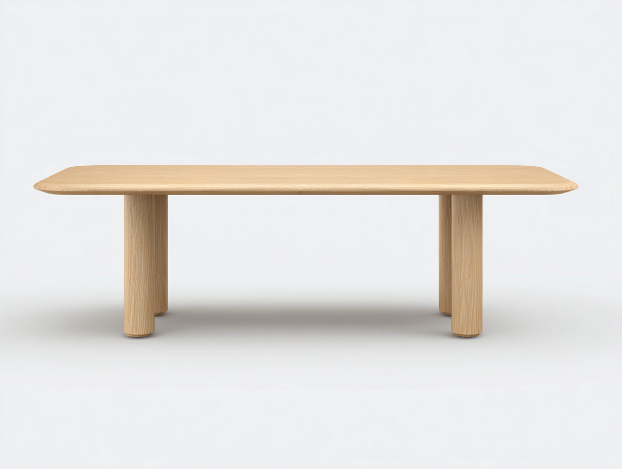 Banco de madera 160×40×45 cm – roble claro – bordes redondeados para dormitorio-Samoydecor