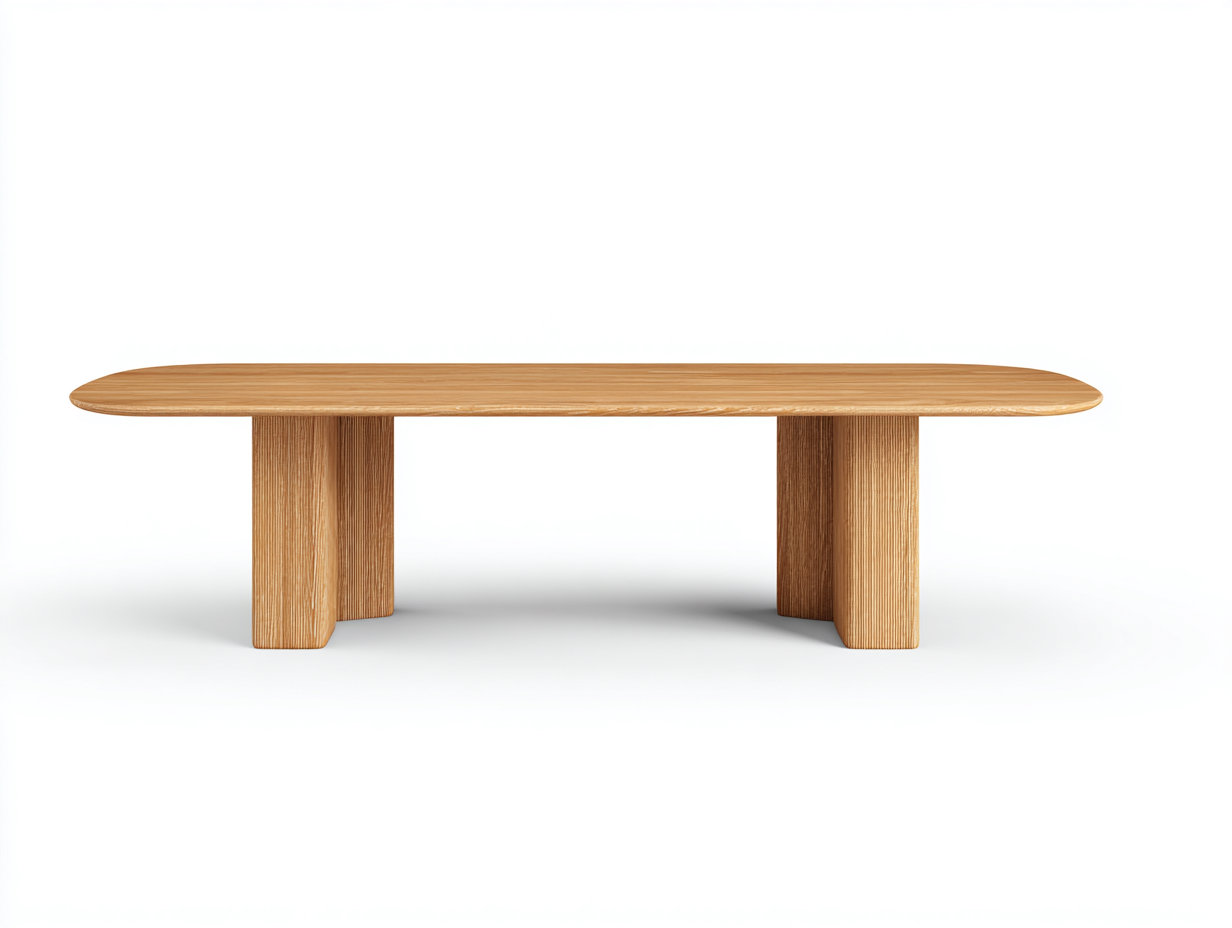 Banco de madera 170×42×46 cm – roble miel – diseño orgánico para dormitorio-Samoydecor