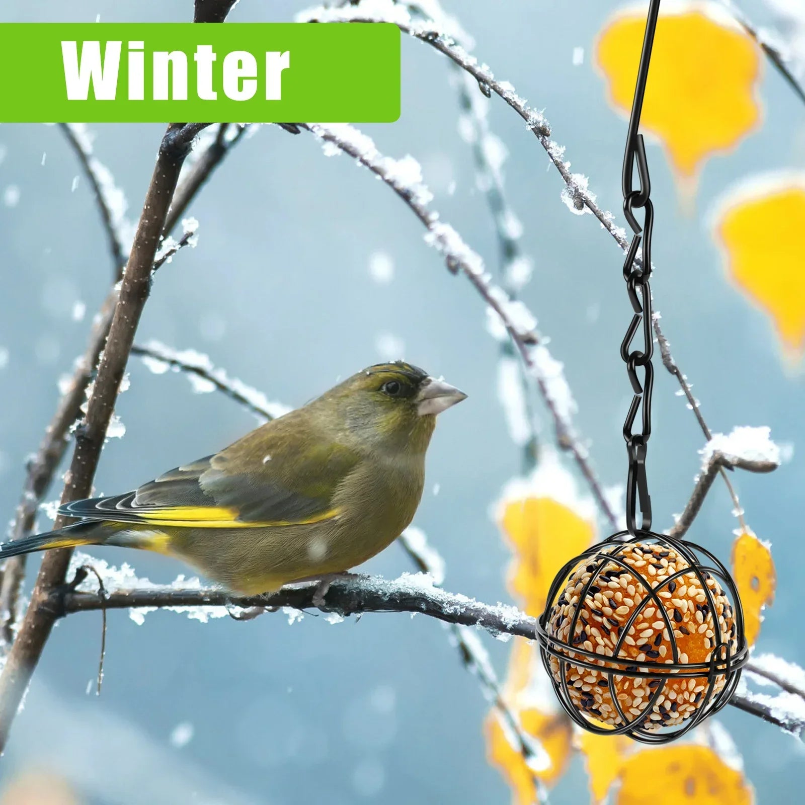 Metal hanging bird feeders with secure lids and weatherproof coating