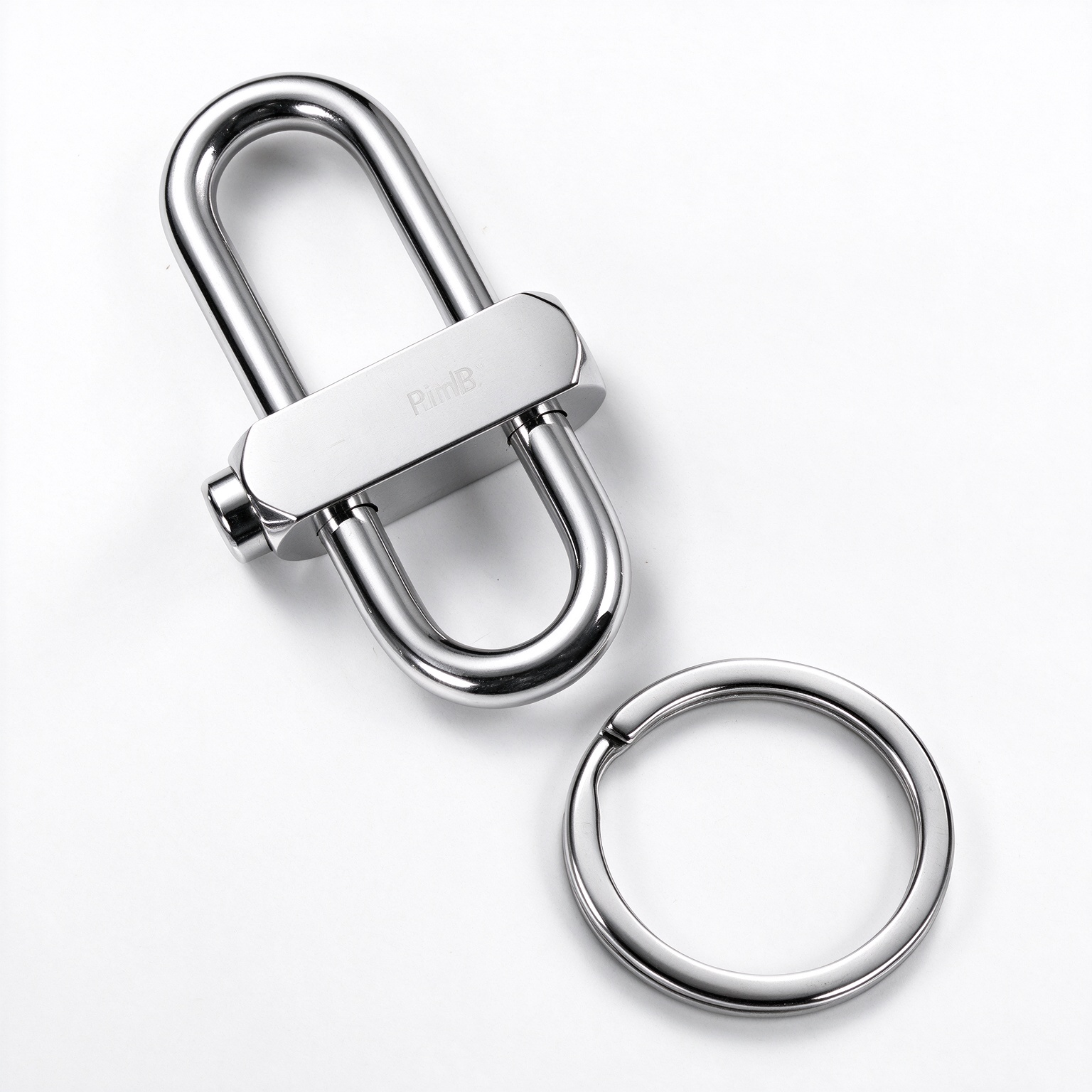 Stainless steel Feige men's Luban car keychain personalized waist hanging simple keychain creative keychain pendant