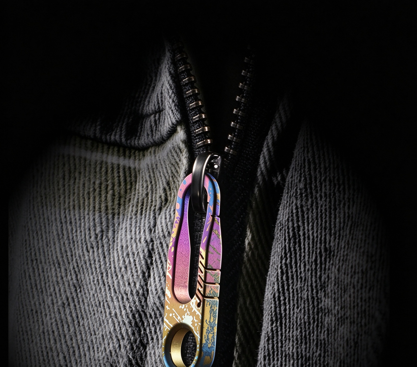 2024 new titanium alloy detachable pull tab down jacket bag universal lock head repair pendant zipper piece