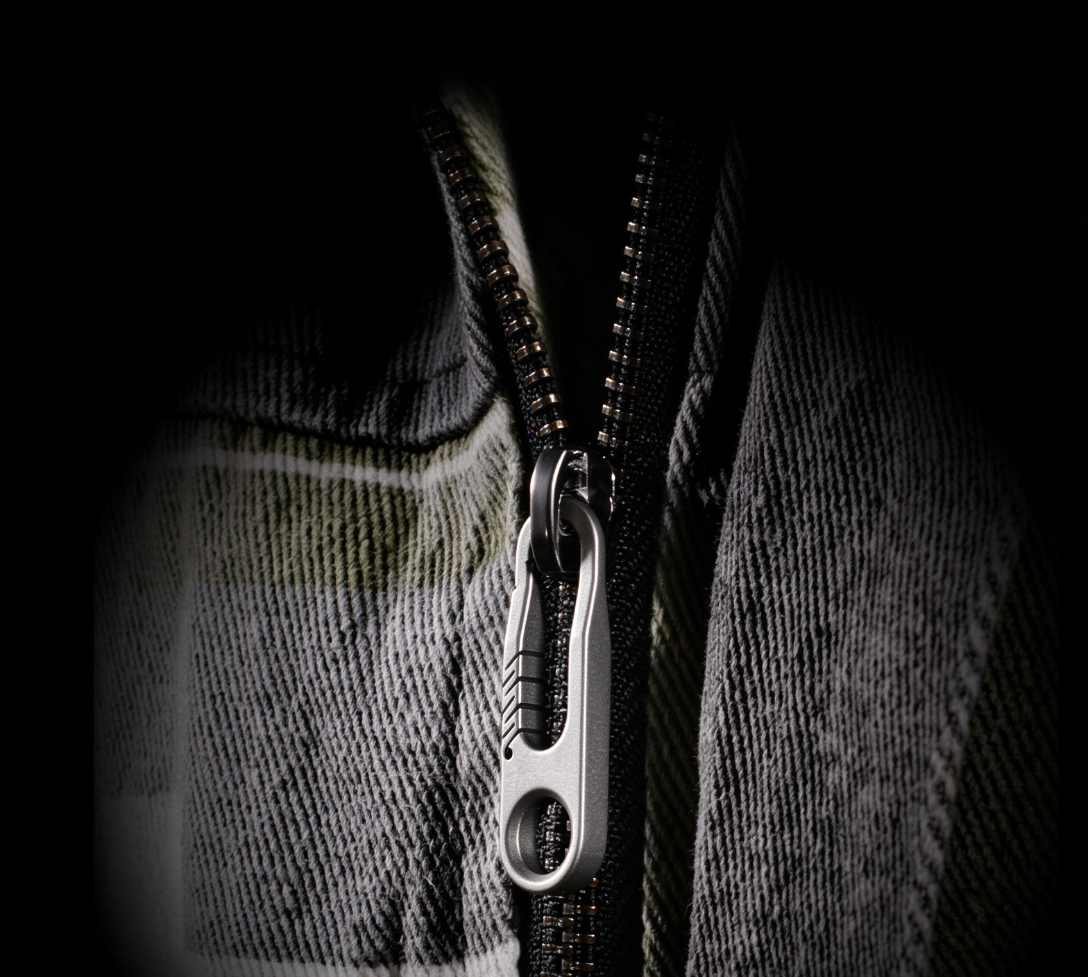 All titanium alloy detachable pull tab down jacket bag universal zipper head buckle repair zipper head accessories