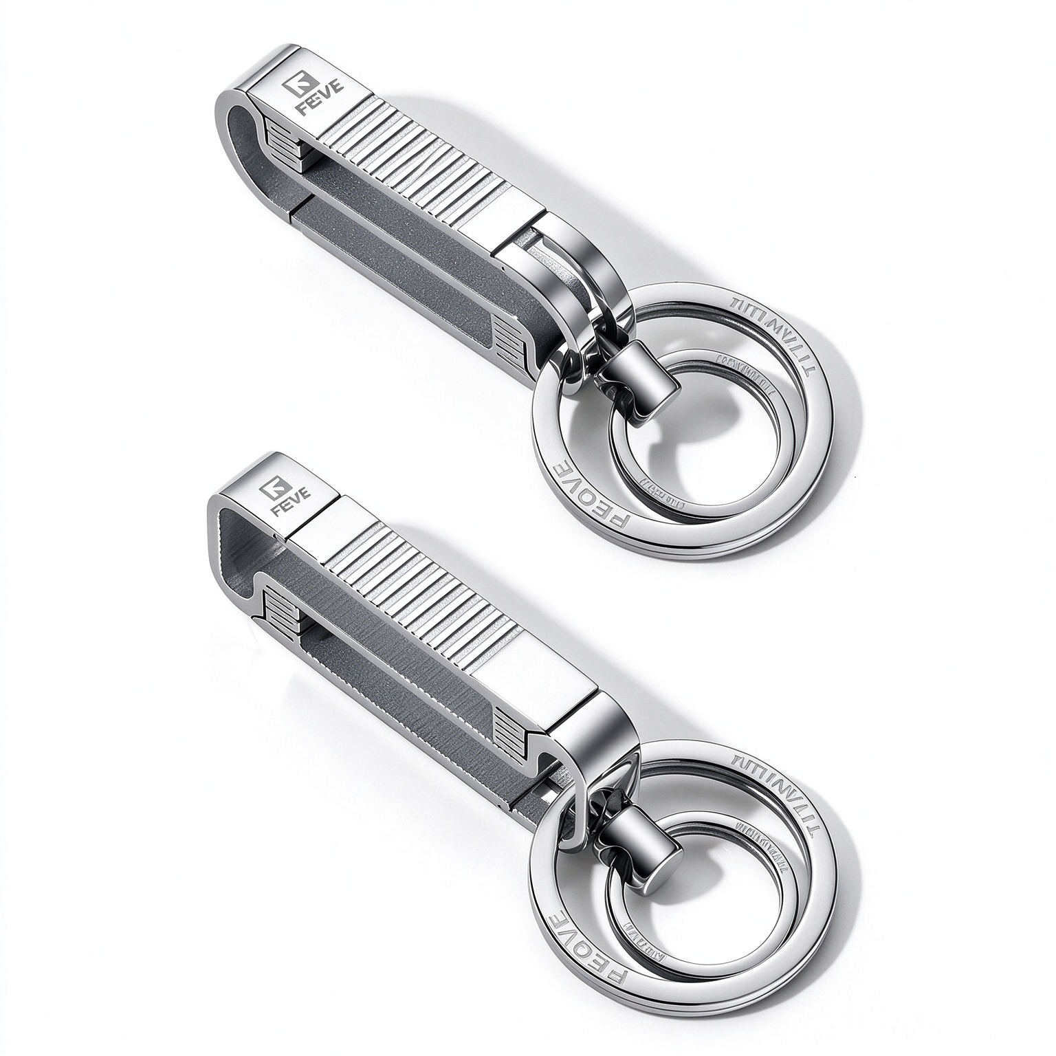 Titanium alloy interlaced belt car keychain men's keychain gift keychain pendant high-end