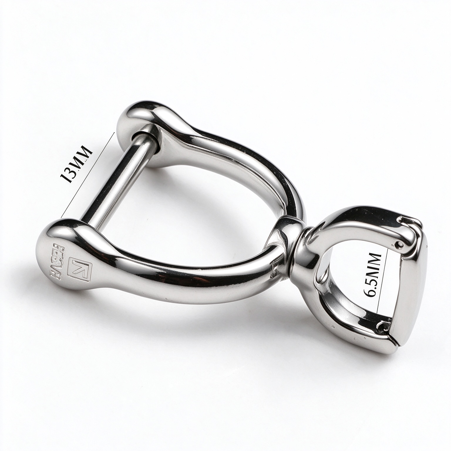 FEGVE stainless steel rotating horseshoe buckle, stirrup buckle, key set accessories, car keychain, keychain pendant