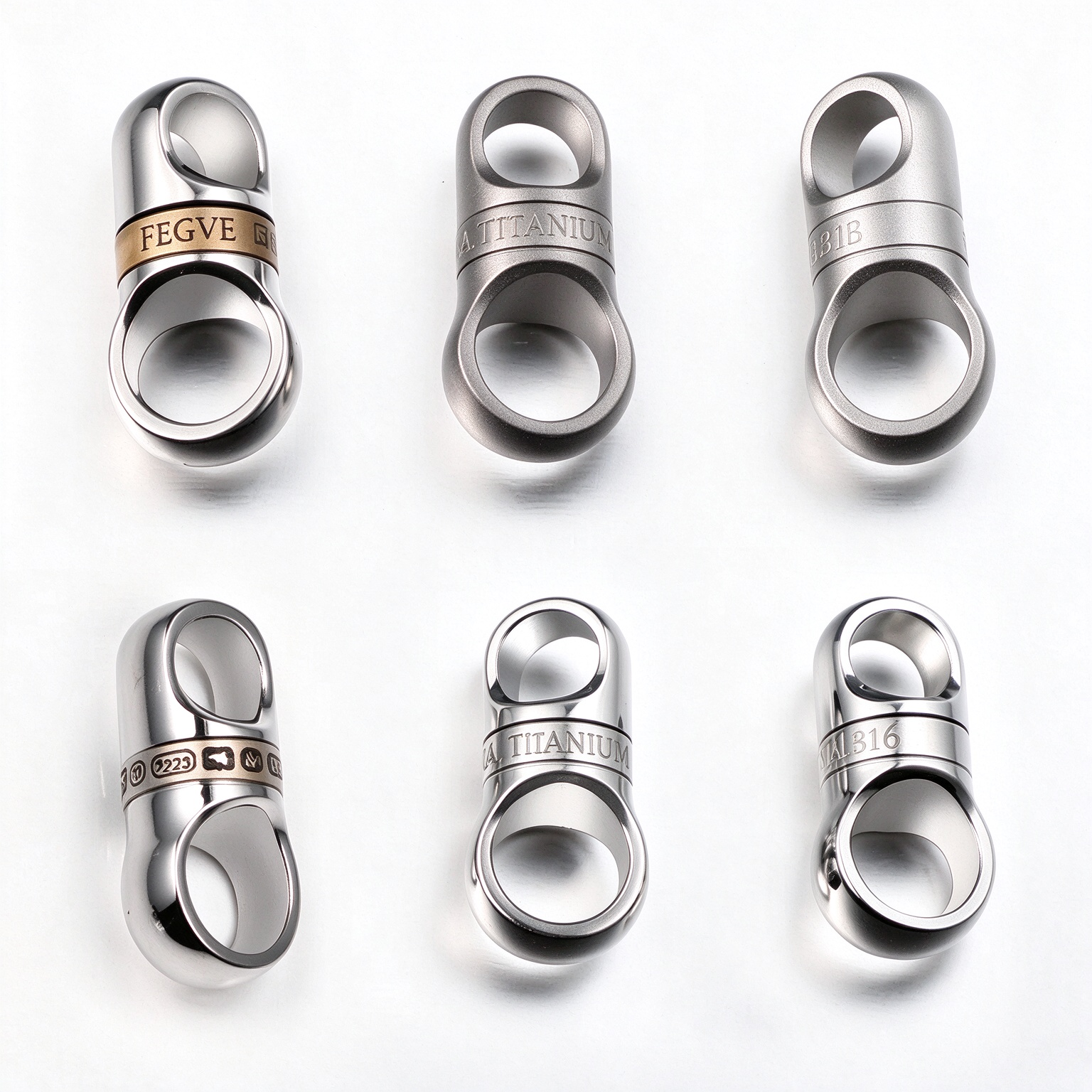 Titanium alloy keychain rotating universal joint suitable for men and women, suitable for Toyota, Volkswagen, Audi, BMW, Mercedes Benz horseshoe buckle