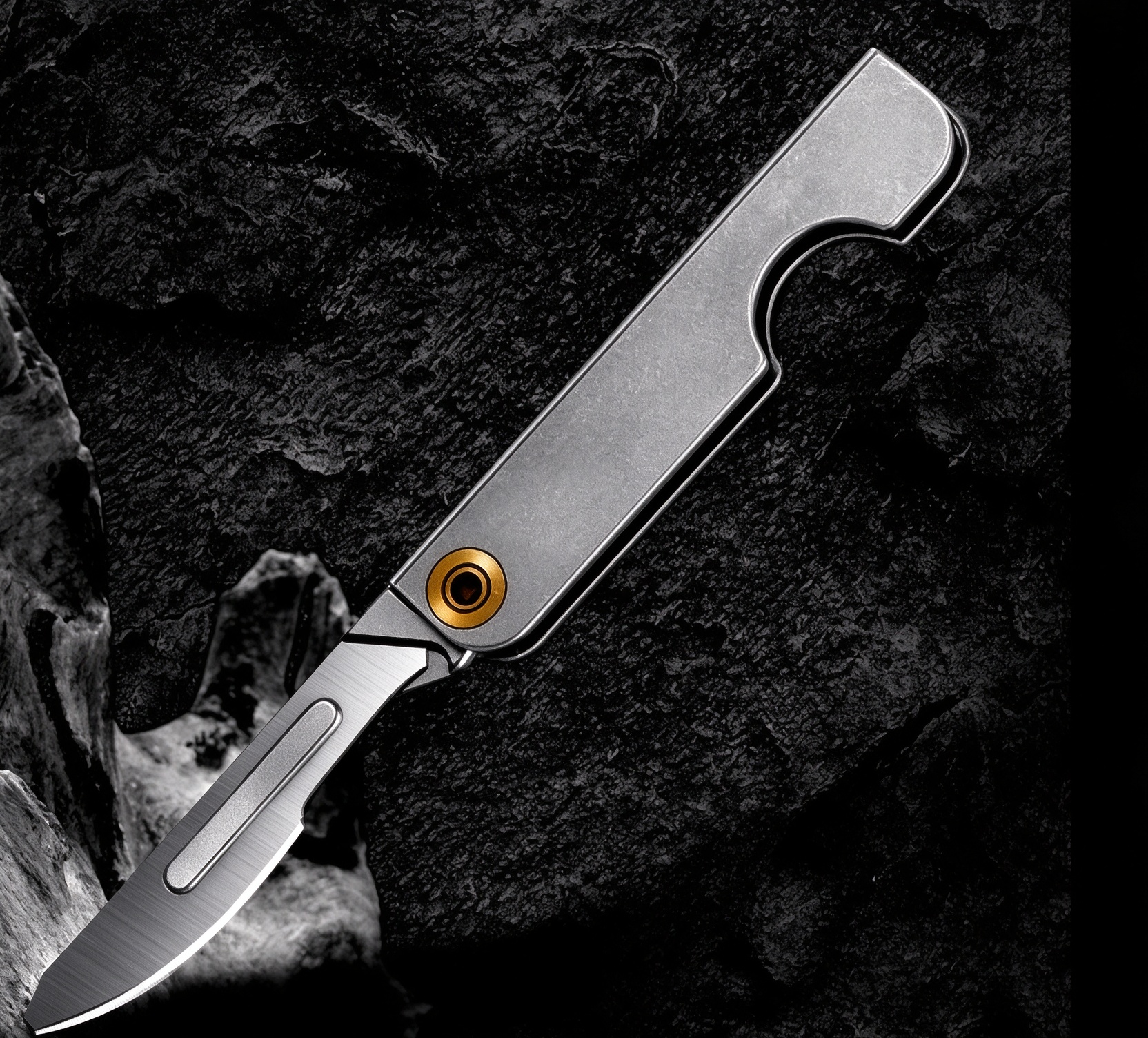 2024 new titanium alloy keychain mini folding knife for dismantling express delivery steel sharp portable outdoor knife
