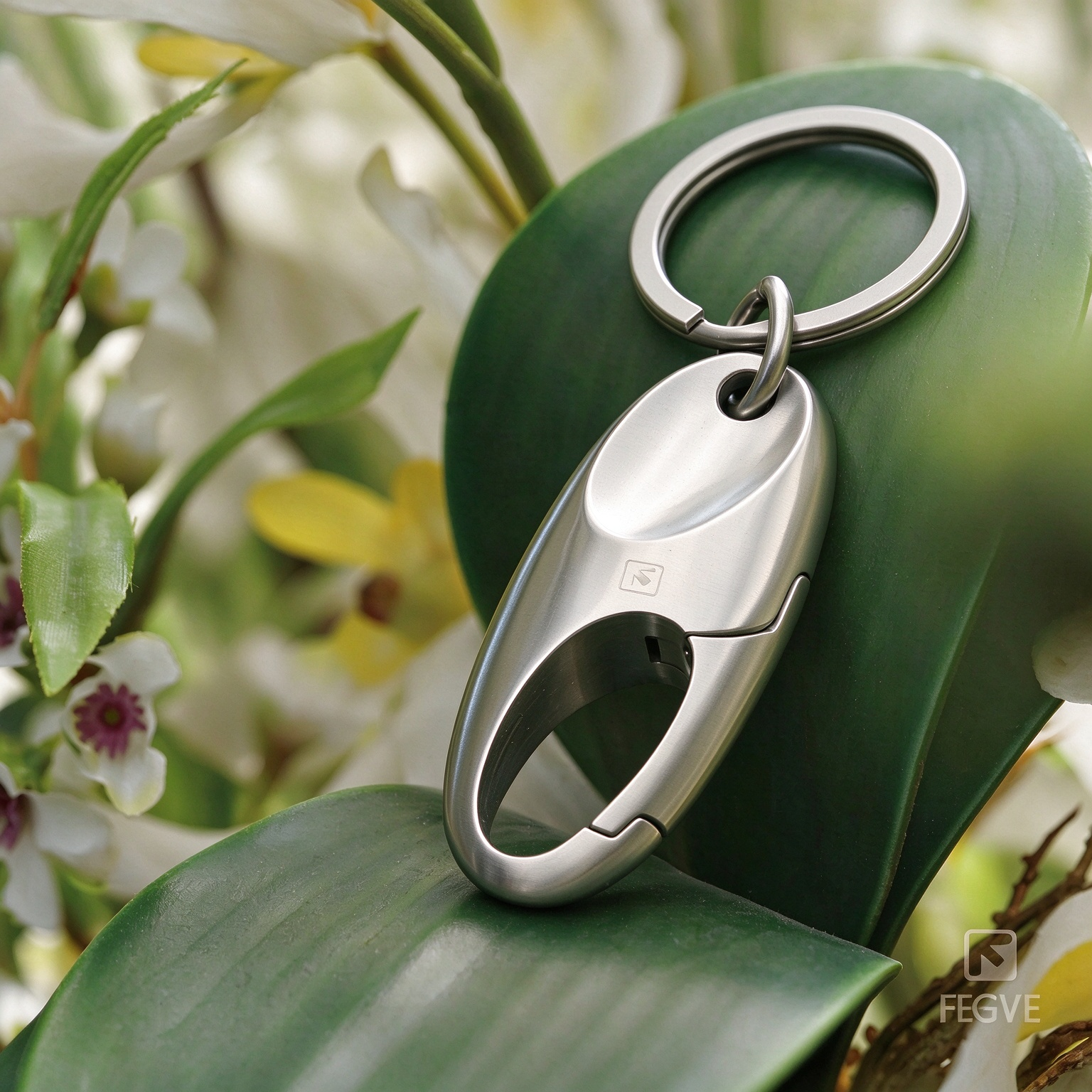 【 Free Engraving 】 Car Keychain Male Stainless Steel Simple Female Cute Customized Car Keyring Pendant