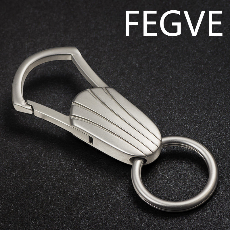 Pure stainless steel car keychain personalized for men and women waist trailer key creative keychain high-end gift