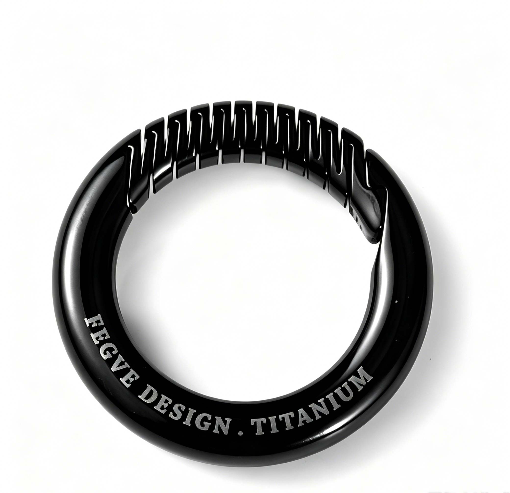 Titanium alloy black car keychain for men and women, keychain waist hanging ring, creative and simple customization