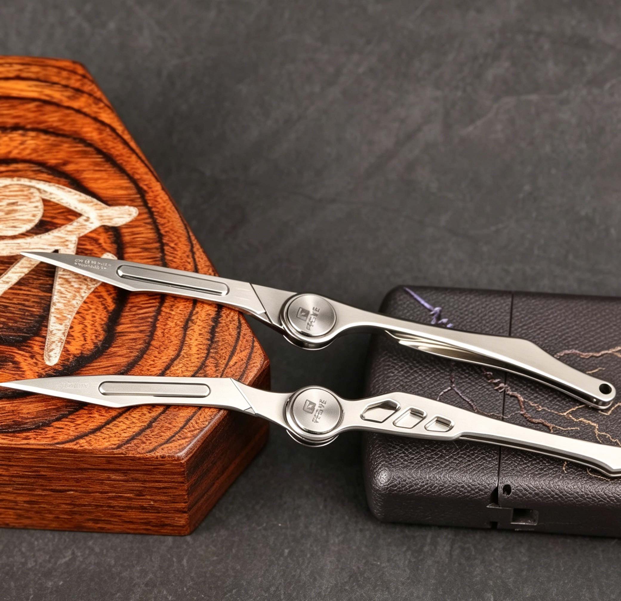 FEGVE Feather Art Knife Titanium Alloy Small Knife EDC Small Sharp Mini Express Unboxing Knife