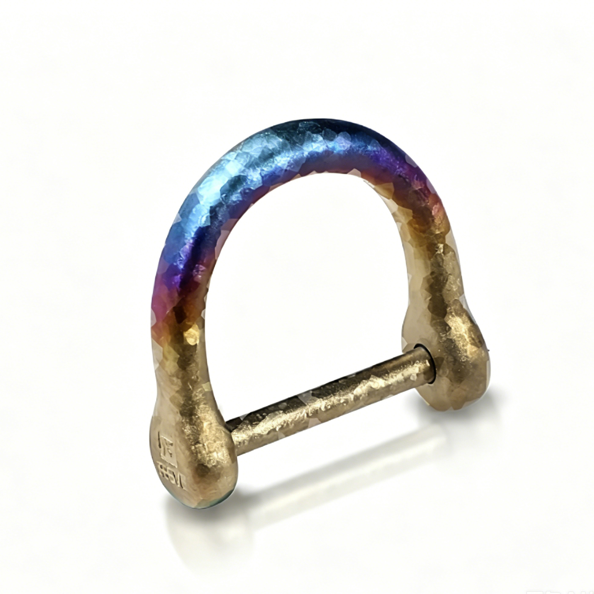 Pure all titanium alloy crystal horseshoe buckle stainless steel key set accessories, women's and men's stirrup buckles, car keychains