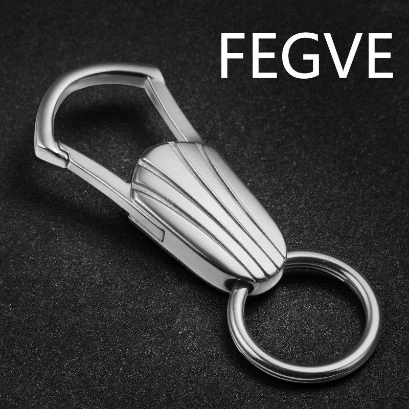 Pure stainless steel car keychain personalized for men and women waist trailer key creative keychain high-end gift
