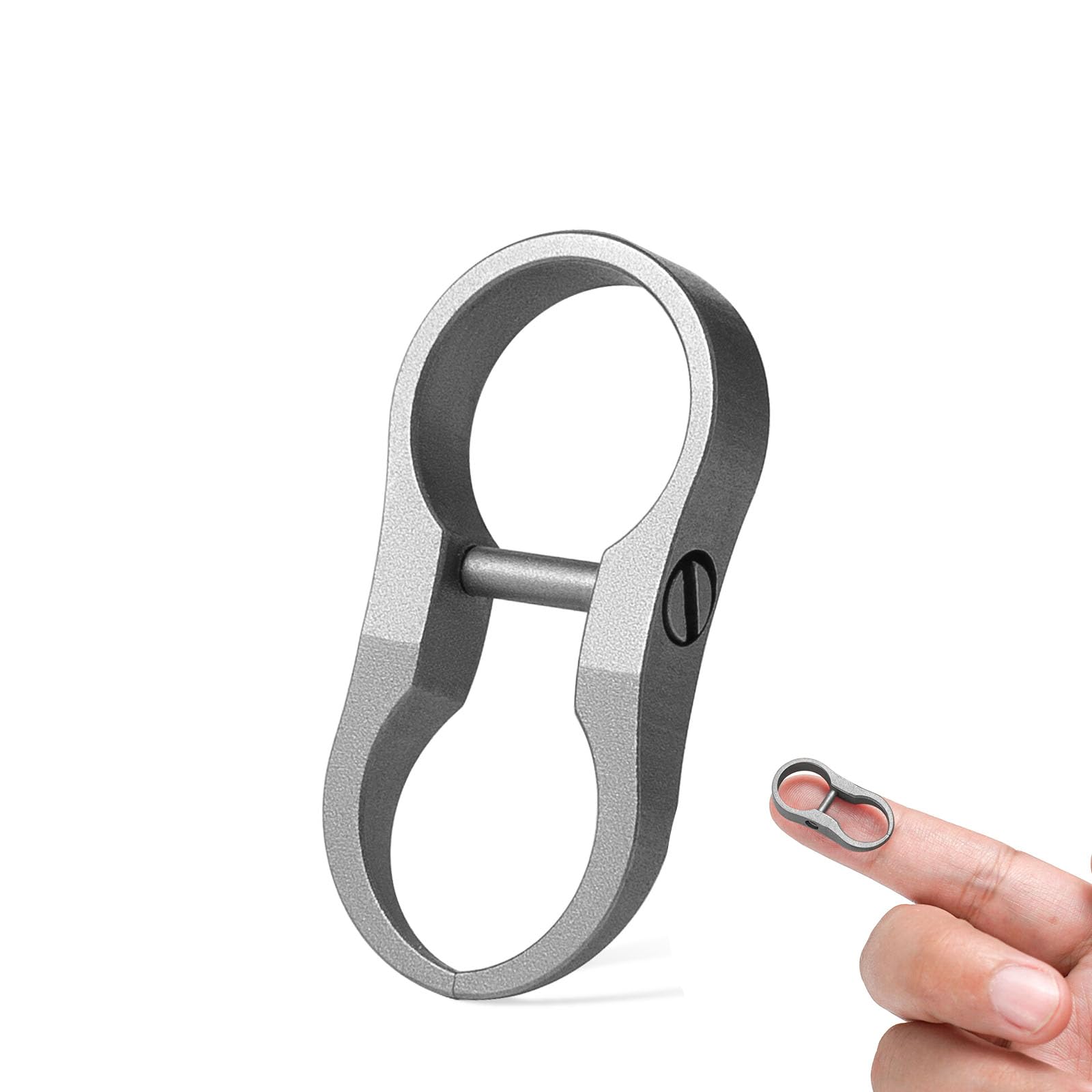FEGVE Titanium Key Ring, Tiny Key Shackle for Narrow Hole Car Keys