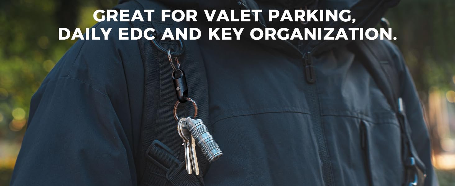 Outdoor daily magnetic key ring