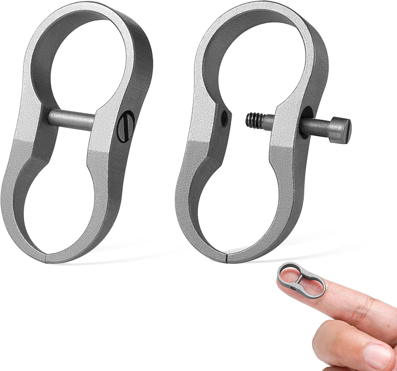 FEGVE Titanium Key Ring, Tiny Key Shackle for Narrow Hole Car Keys