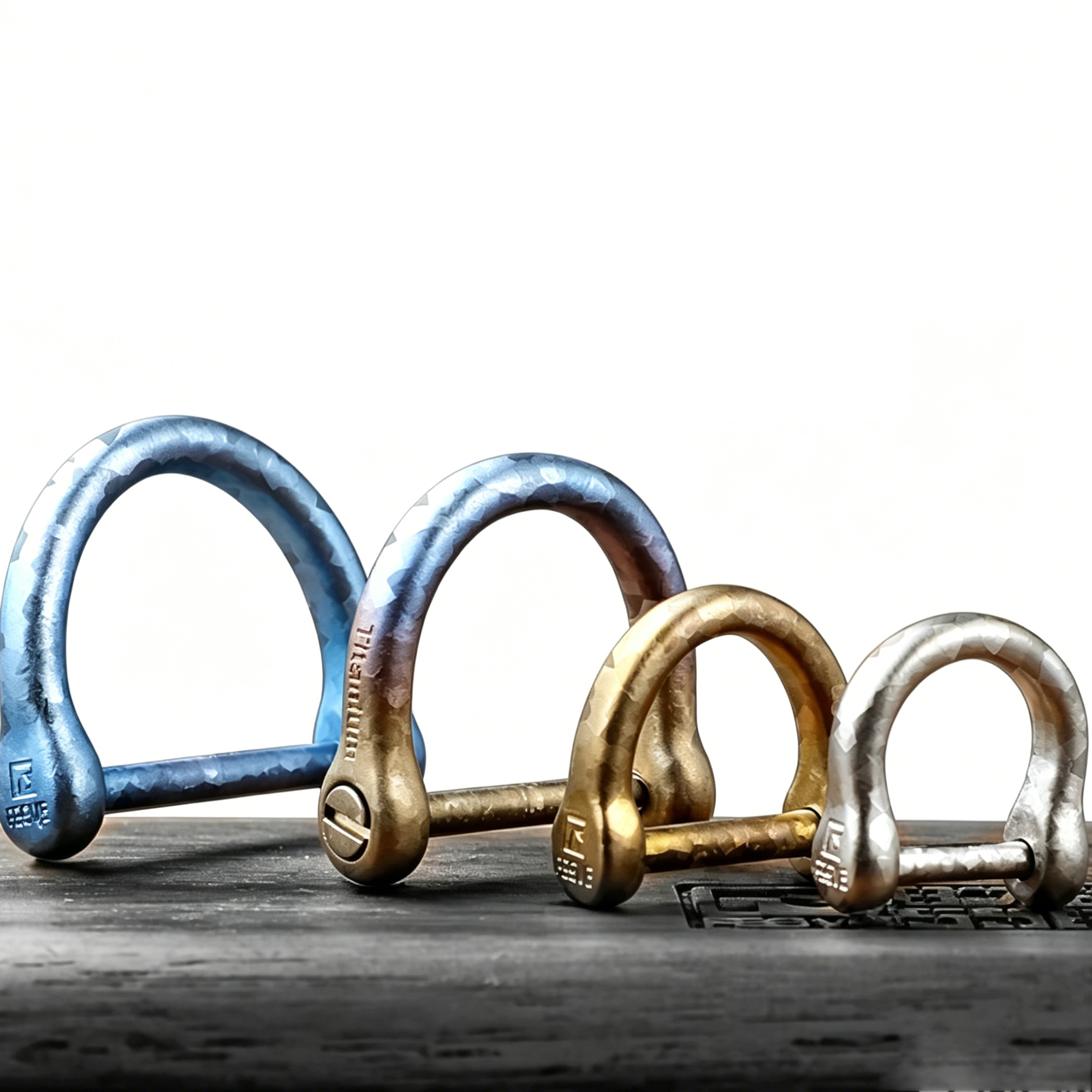 Pure all titanium alloy crystal horseshoe buckle stainless steel key set accessories, women's and men's stirrup buckles, car keychains