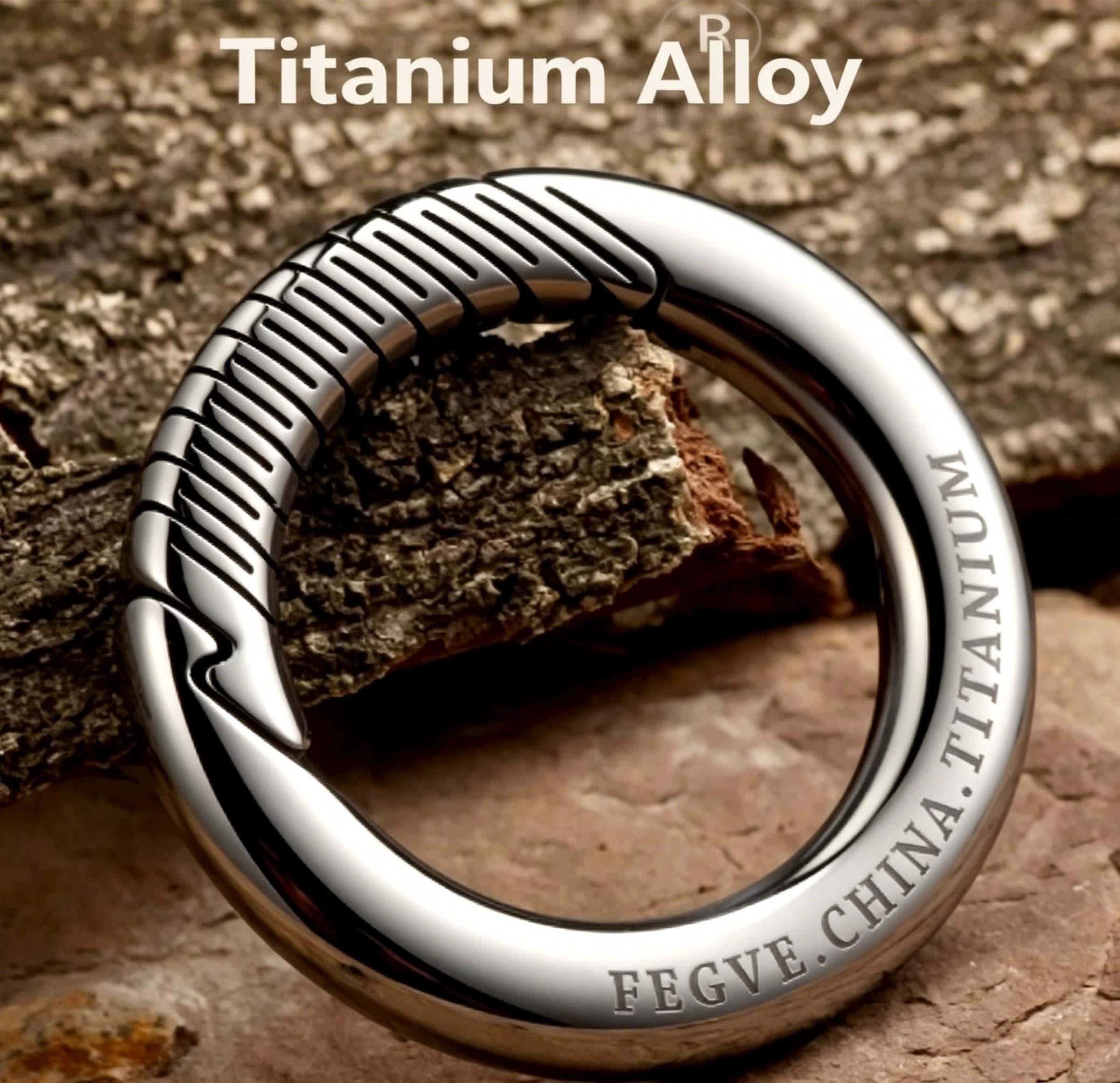 316L stainless steel press ring keychain men's car keychain pendant waist buckle waist hanging keychain