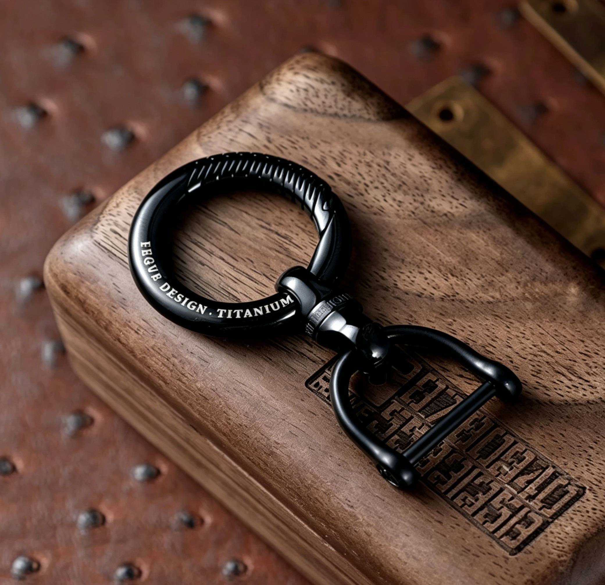 Titanium alloy capsule universal joint keychain accessories universal joint ring car keychain 360 degree rotating stainless steel