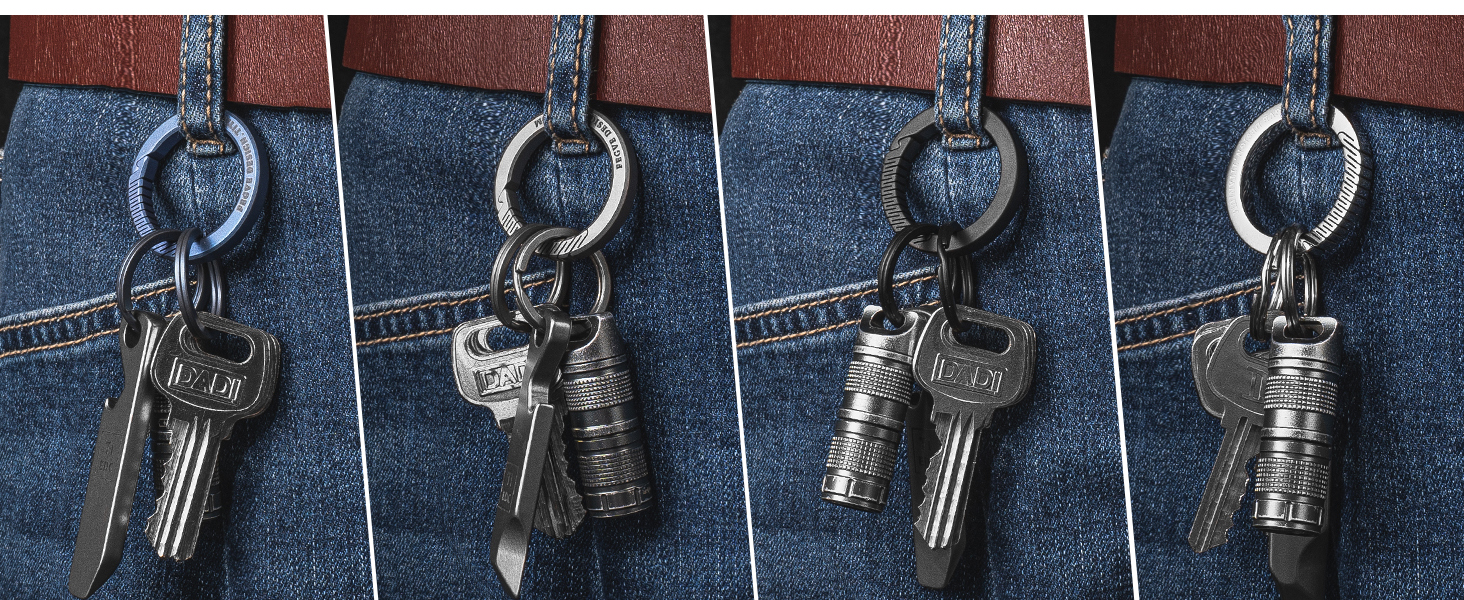 titanium round carabiner for keys