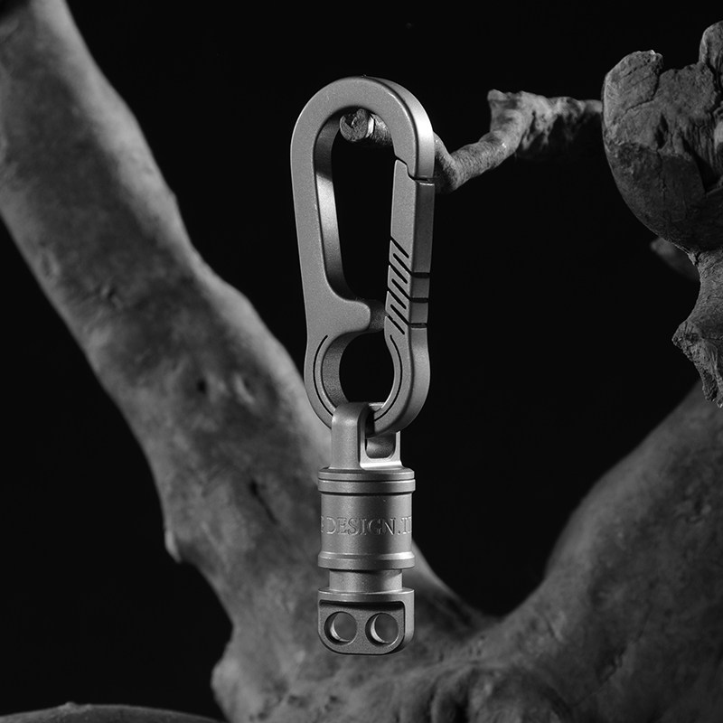 Quick release titanium alloy keychain, car keychain hook connection, keychain universal joint ring, high-end new genuine ring