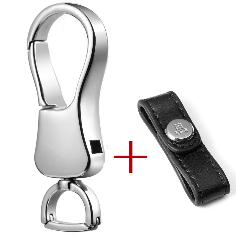 FEGVE Stainless Steel Keychain Men's Pendant Car Keychain Keyring Ring Chain High end Car Gift