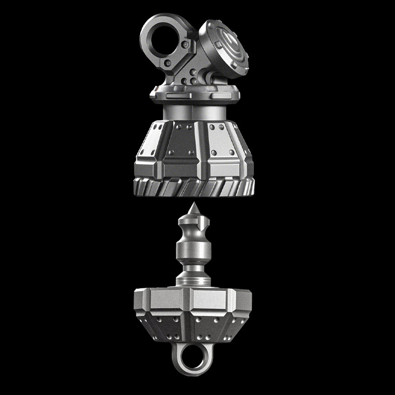 Fegve Lion Titanium Alloy Quick Release Keychain Quick Pull Keycard Button Mother Button Car Universal Joint Gift
