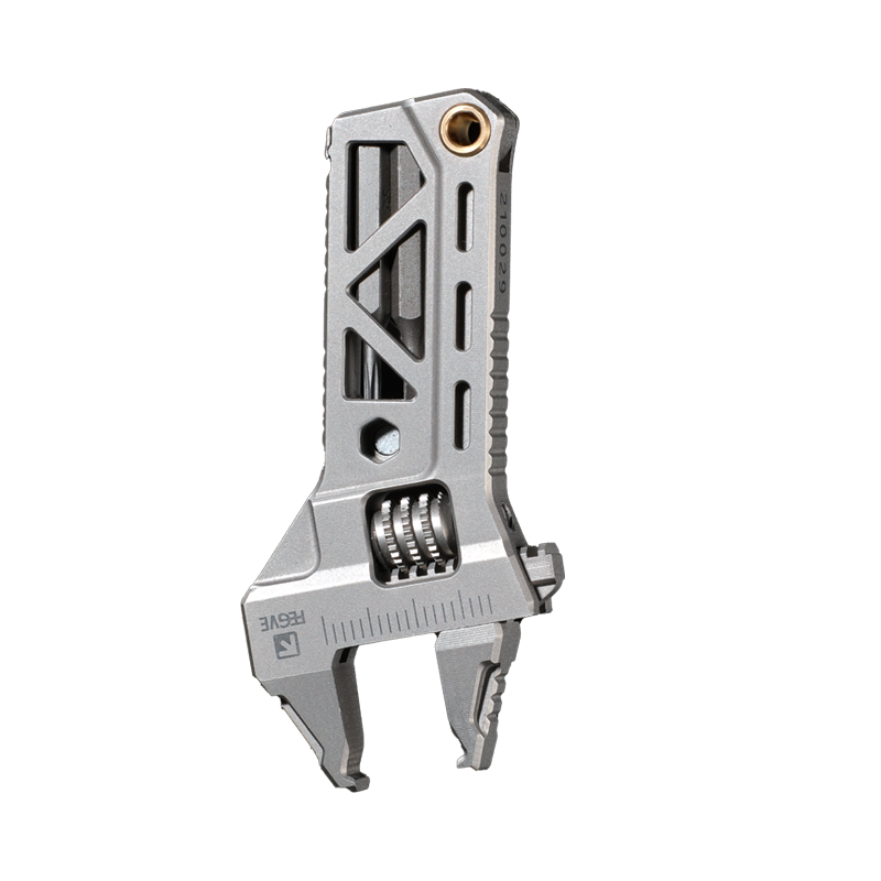 Feigelong all titanium alloy wrench with small knife folding mini portable bottle opener for outdoor gift giving
