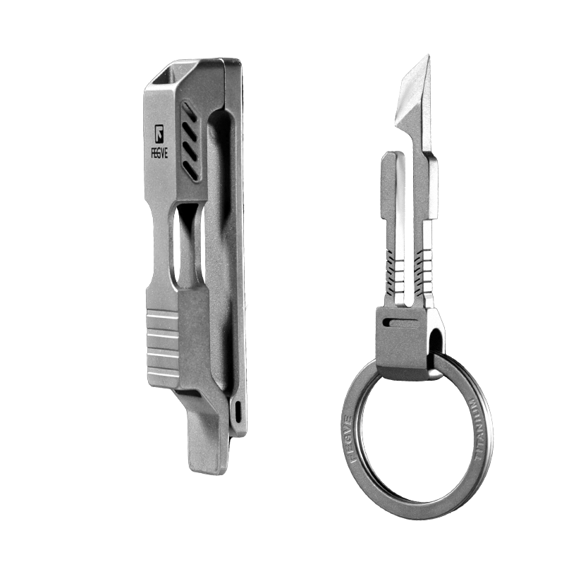 2025 new all titanium alloy belt wearing car keychain with quick detachable, quick insertable, rotatable car chain pendant