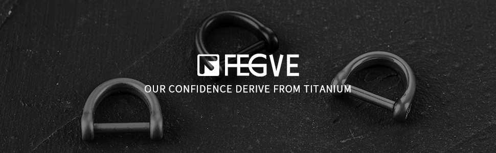 Titanium D Shape Key Ring