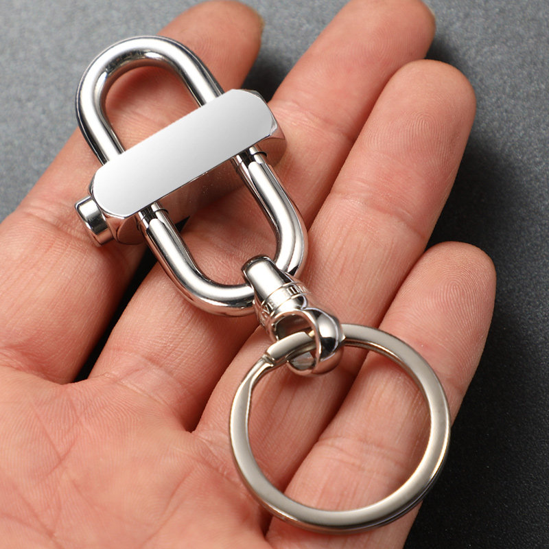 Stainless steel Feige men's Luban car keychain personalized waist hanging simple keychain creative keychain pendant