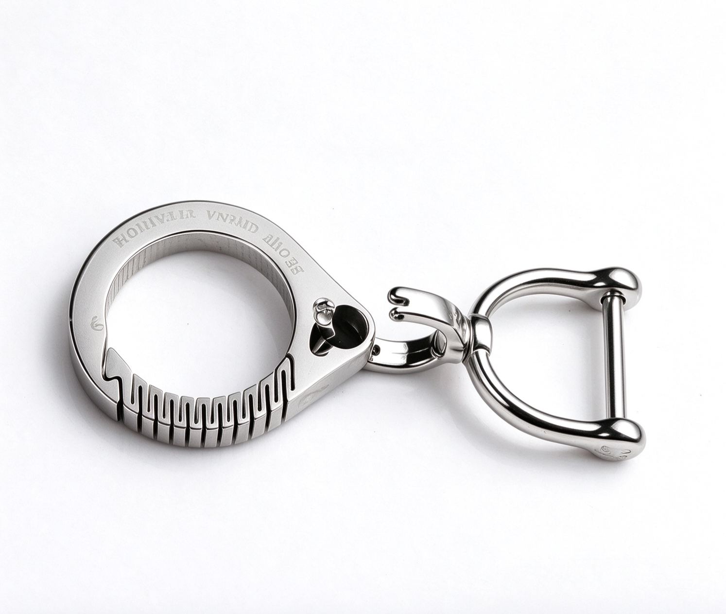 FEGVE stainless steel rotating horseshoe buckle, stirrup buckle, key set accessories, car keychain, keychain pendant