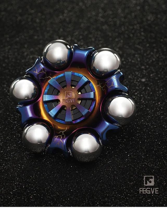 FEGVE Reunion Hand Twisted Gyroscope Titanium Alloy Stainless Steel Adult Toy Fingertip Gyroscope Decompression EDC