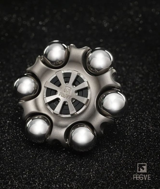 FEGVE Reunion Hand Twisted Gyroscope Titanium Alloy Stainless Steel Adult Toy Fingertip Gyroscope Decompression EDC