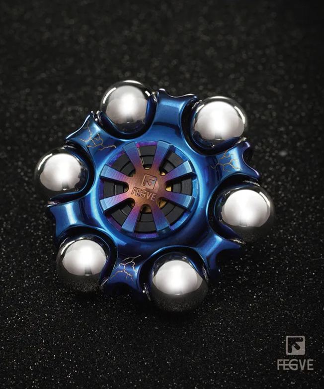 FEGVE Reunion Hand Twisted Gyroscope Titanium Alloy Stainless Steel Adult Toy Fingertip Gyroscope Decompression EDC