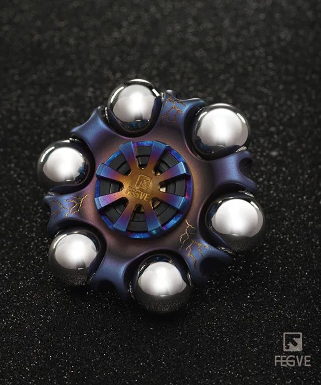 FEGVE Reunion Hand Twisted Gyroscope Titanium Alloy Stainless Steel Adult Toy Fingertip Gyroscope Decompression EDC