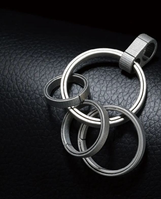 Titanium alloy horseshoe buckle, keyring, stainless steel keyring, quick hanging buckle, car flat ring, flat circle accessories