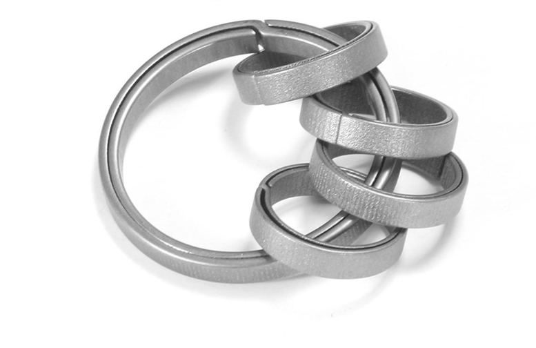 Pure all titanium side push ring, titanium alloy key ring, genuine leather key cover shell accessories, flat ring keychain pendantPure all titanium side push ring, titanium alloy key ring, genuine leather key cover shell accessories, flat ring keychain pe